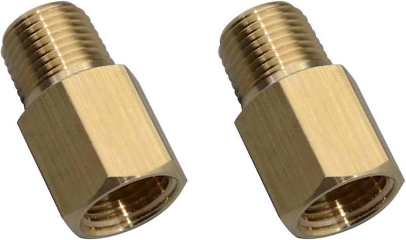 Zeiboat 2PCS 1/8 BSPT Male to 1/8-27 NPT Female, Thread Adapter for Gauge - Image 5